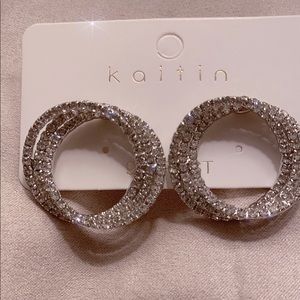 Sterlingsilver ear-studs rhinestone 
D:1.1”